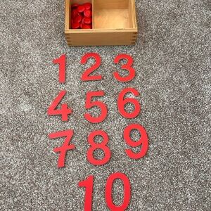 Montessori 1-10 Wooden Counter Set